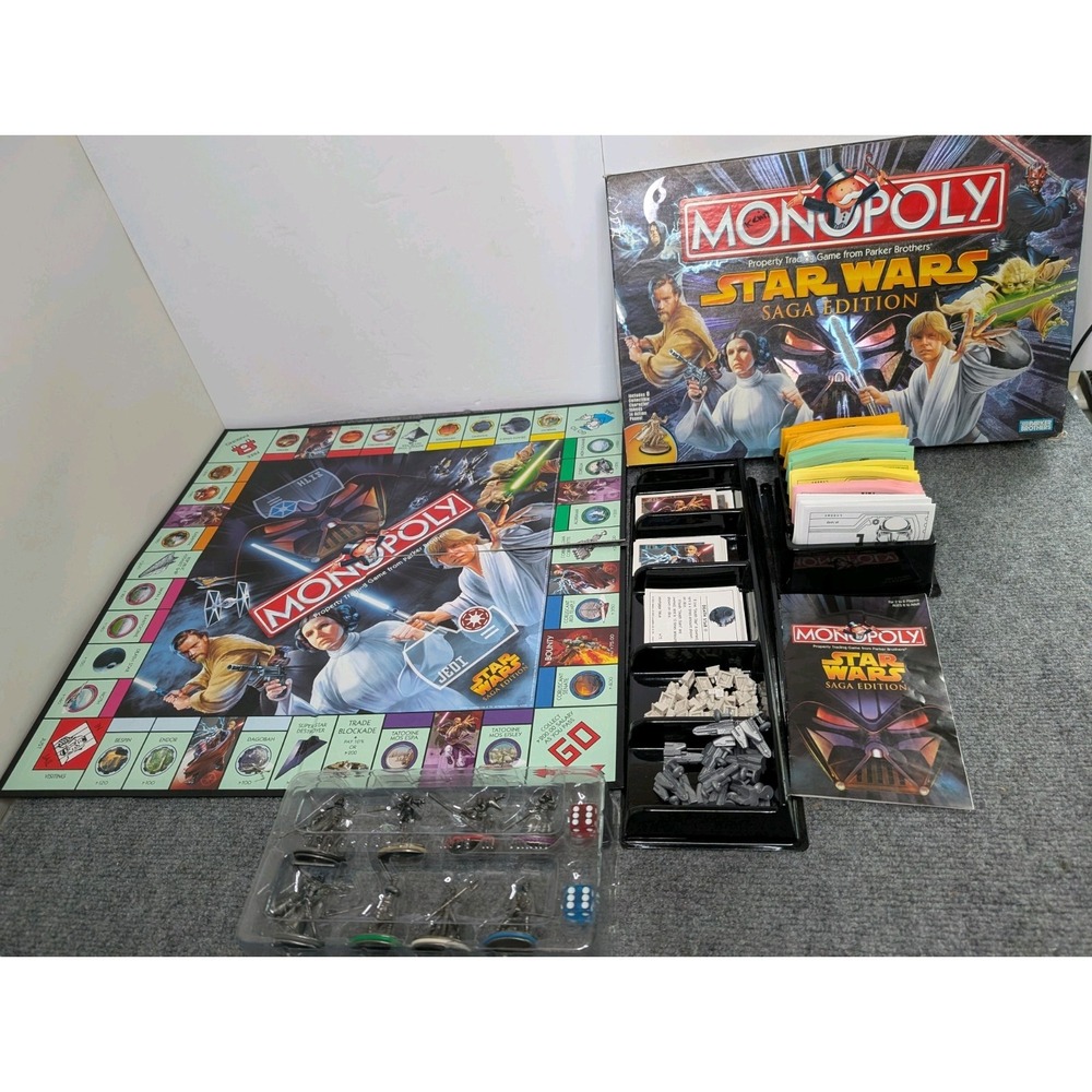 Monopoly STAR WARS SAGA Edition‎ Board Game - Good Condition - Complete